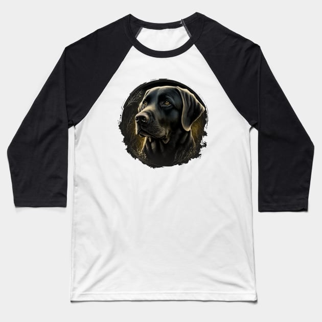 Circular Retro Labrador Owner Golden Black dog Dad Mom Baseball T-Shirt by Kertz TheLegend